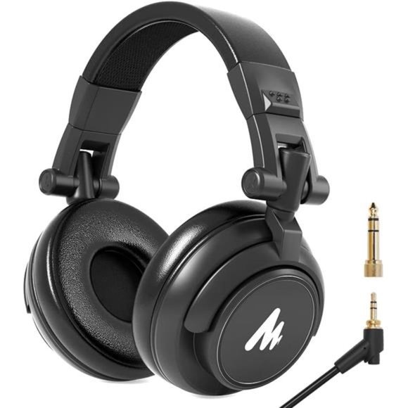 50MM Drivers Studio Headphones AU-MH601 Over Ear Stereo Monitor Closed Back - Picture 1 of 5